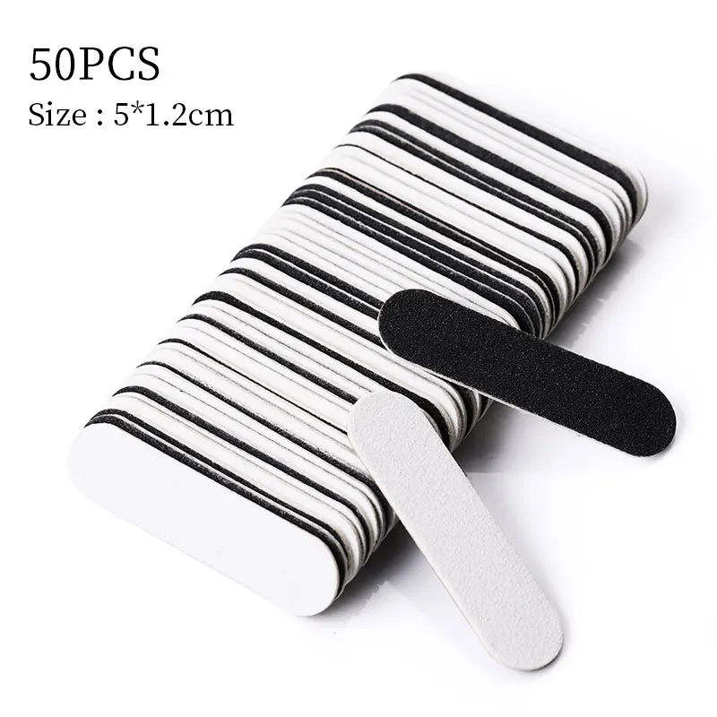 10/20/50pcs Mini Double-sided 180/240 Grit Nail Files Nail Buffer Buffing Disposable Nail File Manicure Art Tools Wholesale