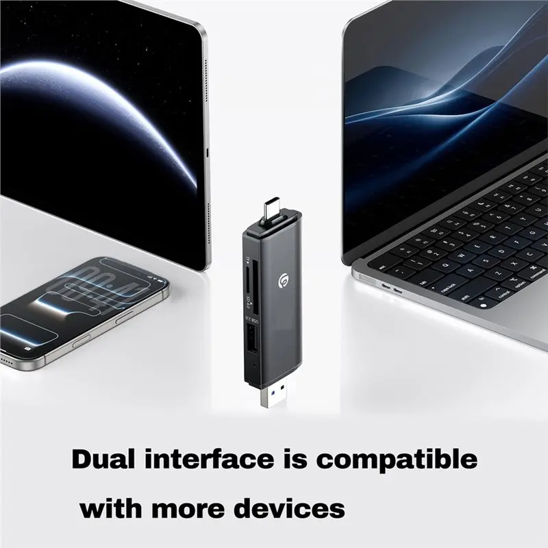 Efficient TF Card Reader CR3 Card Reader USB4.0 SD Card Reader Up To 312Mbps Card Reader Supports For 2TB Capacity