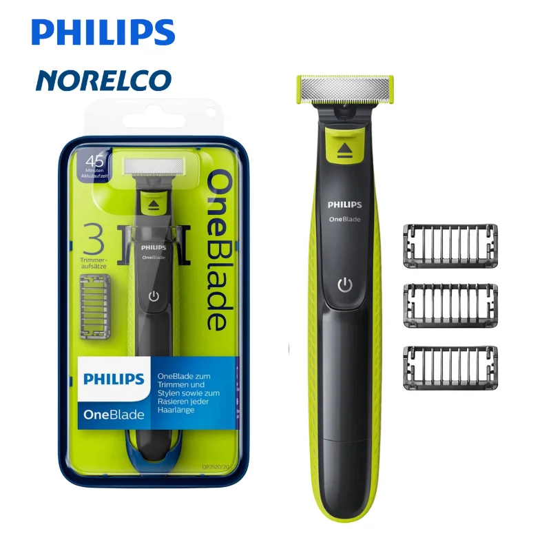 Philips Norelco OneBlade QP2520/70 Electric Shaver, Wet & Dry, Double Sided Blades