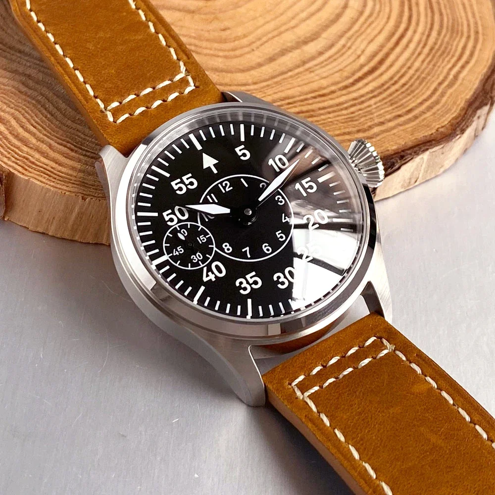 

Asia 6497 Sterile Men's Watch 42mm Pilot Watch Hand-wind Mechanical Movement Sapphire Crystal Not Waterproof Black Green Blue