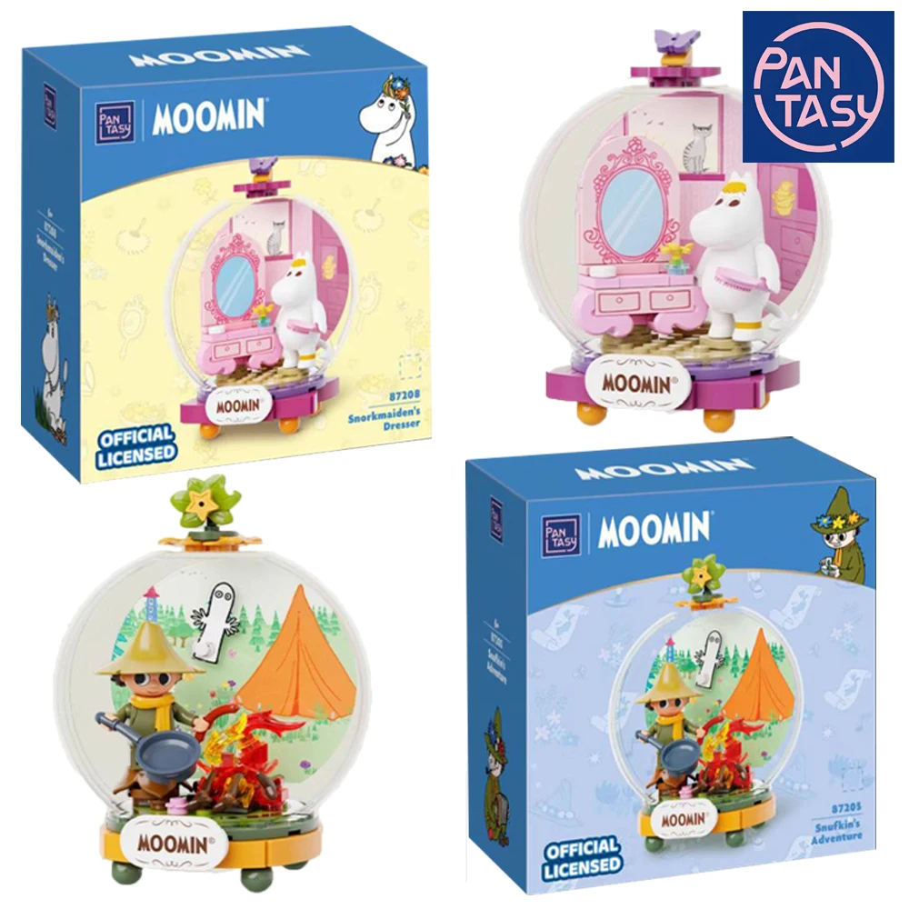 

New Original Pantasy Moomin Building Blocks Roaming Series Model Diy Assembled Toys Movable Ornaments Birthday Gifts for Kids