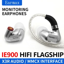 Earmax IE900 IE600 IE300 In-ear Headset Stereo Professional HIFI Flagship Dynamic Earphones Detachable Audio Cable