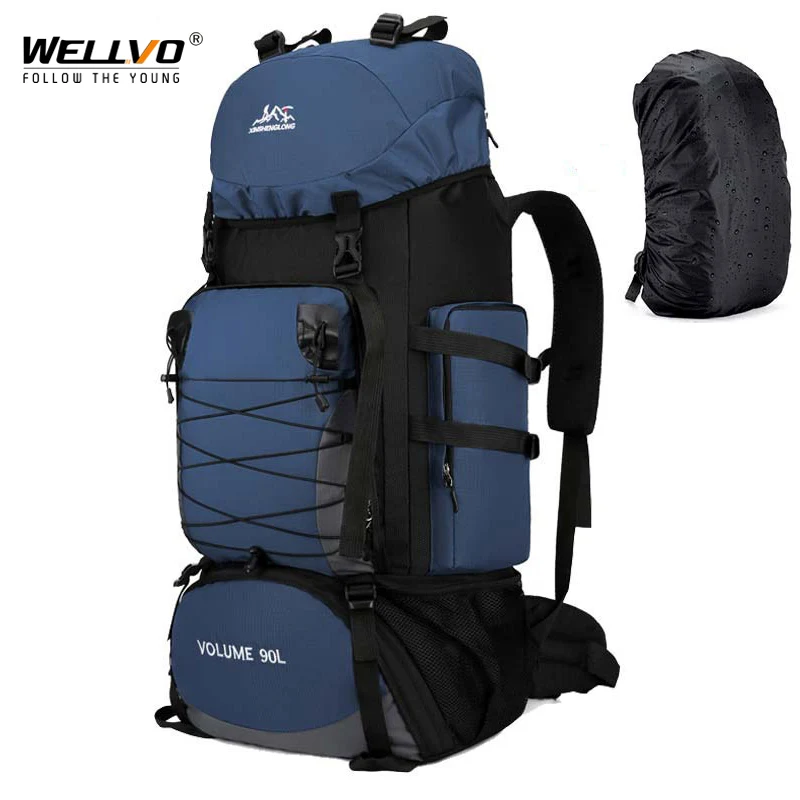 

90L Large Travel Backpack Camping Rucksack Hiking Climbing Bags Sport Bag Outdoor Trekking Luggage Pack Bag XA350C