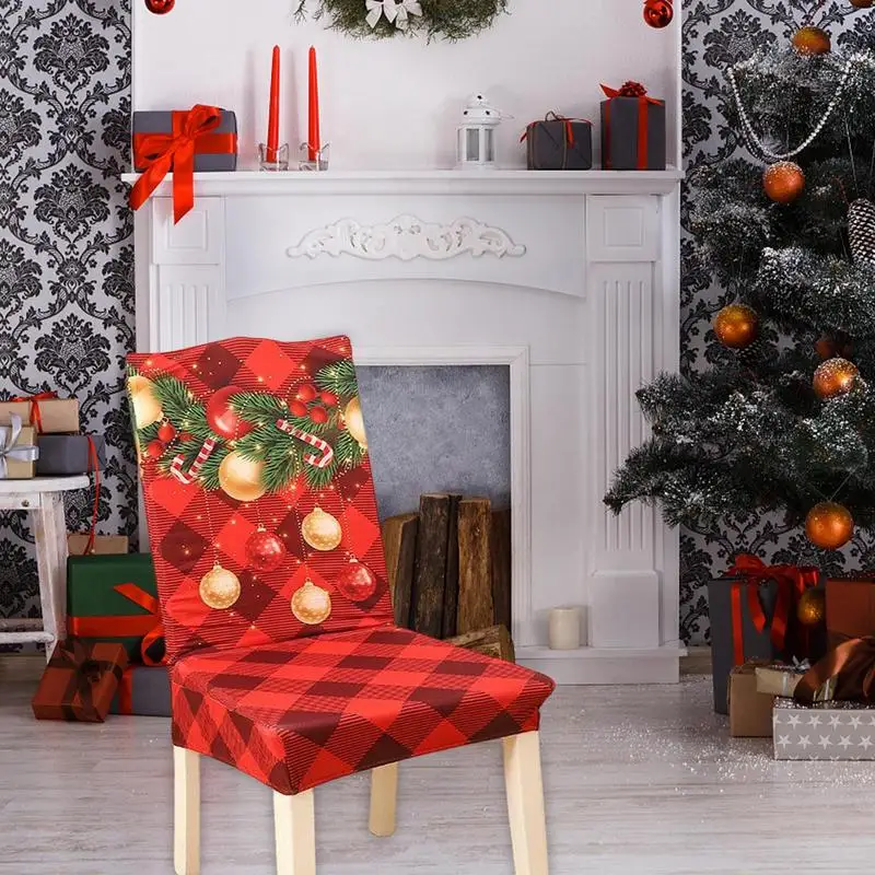 

Christmas Dining Chair Cover Slipcovers Chair Back Cover For Christmas Dining Chair Reusable And Comfortable Christmas Dining