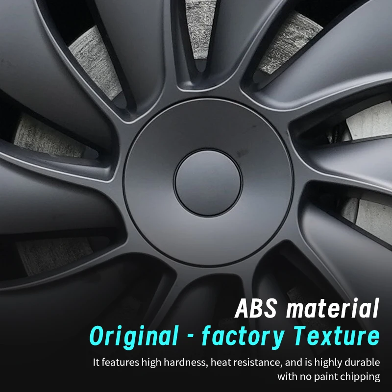 4 قطعة 19 بوصة HubCap ل تسلا نموذج Y جونيبر 2025 إعصار نمط السيارات Hubcap استبدال عجلات غطاء كامل حافة الملحقات