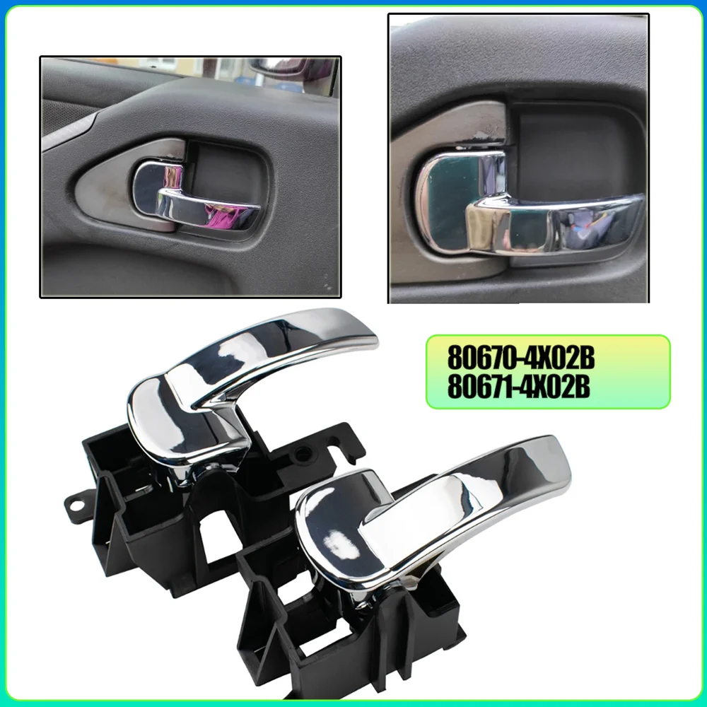 

For Nissan Navara D40 Pathfinder 2004-2014 80671-4X02B 806714X02B 80670-4X02B 806704X02B Inner Door Handle Left Right Front Rear