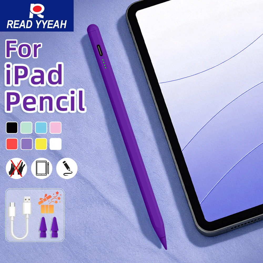

Стилус для Apple Pencil 2 с функцией распознавания прикосновений ладони и чувствительностью к наклону для iPad 7/8/9/10 Gen, Mini 5/6, Air 3/4/5, Pro 11/12.9 3-го поколения