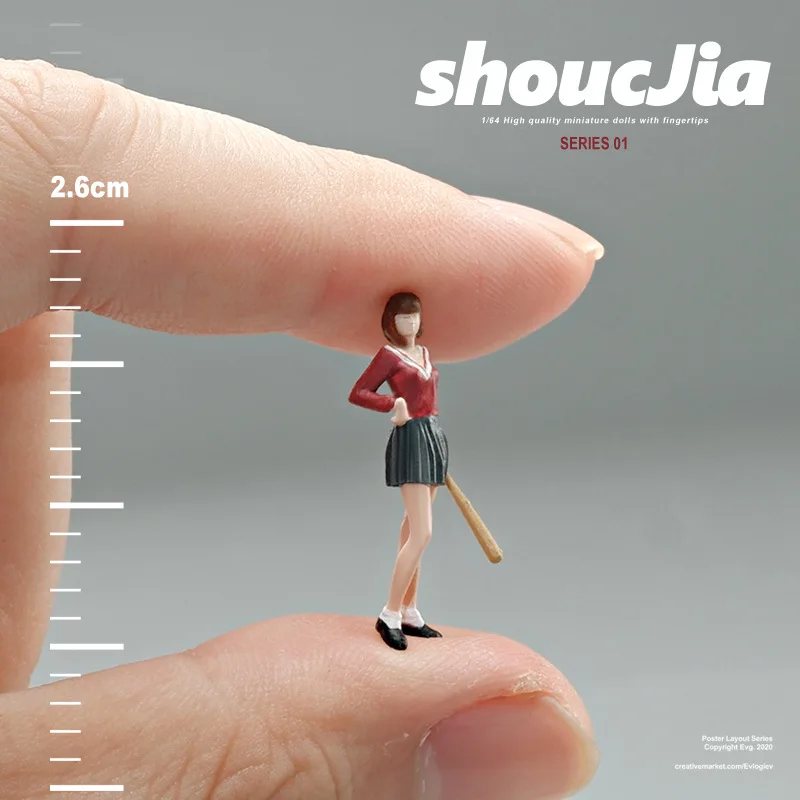 

1:64 Scale Realistic Resin Miniature Figures - Colorful 3D Mini Dolls Set, Sand Table & Macro Shooting Ornaments