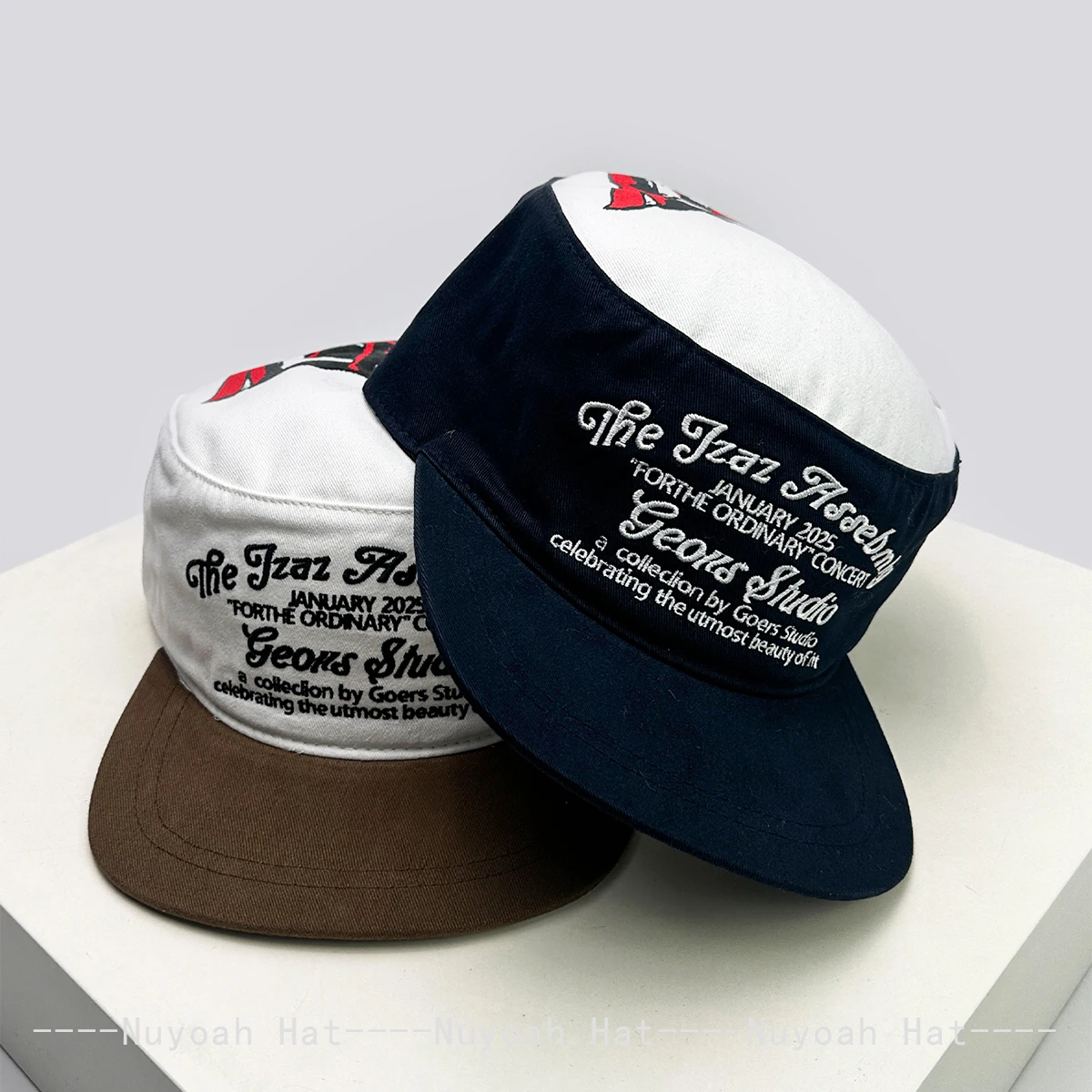 Nuevas Gorras de Béisbol con Bloques de Color y Bordado de Letras para Hombre y Mujer, Visera Plana, Versátiles, Estilo Retro, a la Moda