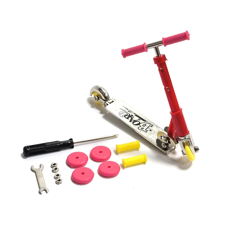 Mini Alloy Finger Skateboard Toys Creative Scooter Fingertip Fingerboards With Tools Skate Board Toys Alloy+Plastic for Kids Boy