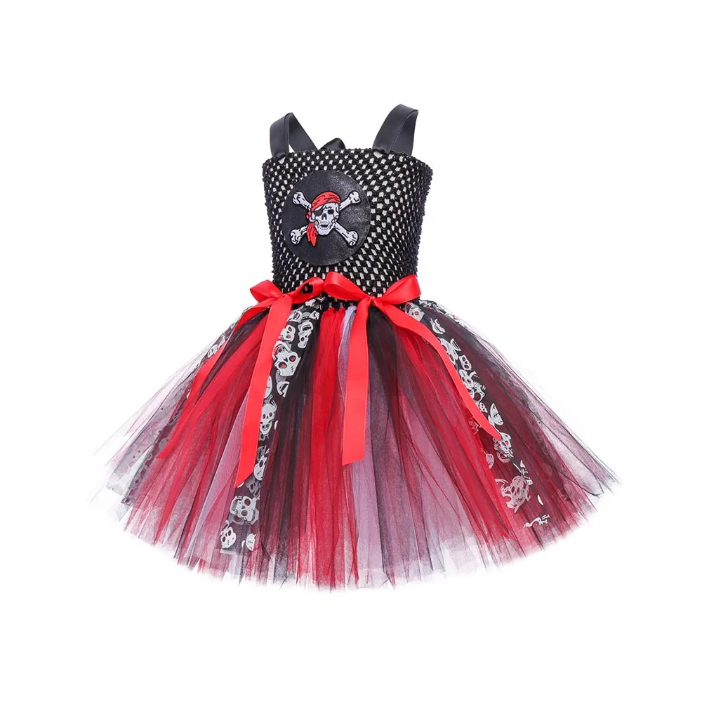 Kinder-Rollenspielkleid Mädchen Piraten-Cosplay-Tutu-Kleid Komplettes Zubehörset Halloween-Kostüm für Karnevalsparty-Verkleidung – Detail 11