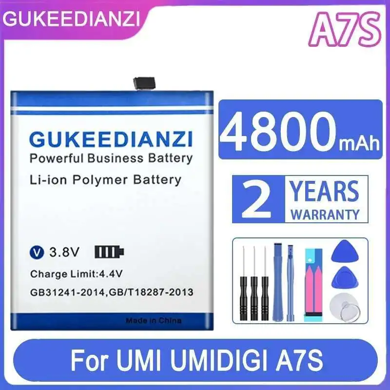 

Mobile Phone Battery For Umi Umidigi A7S Long Lasting 4800Mah High-Efficiency