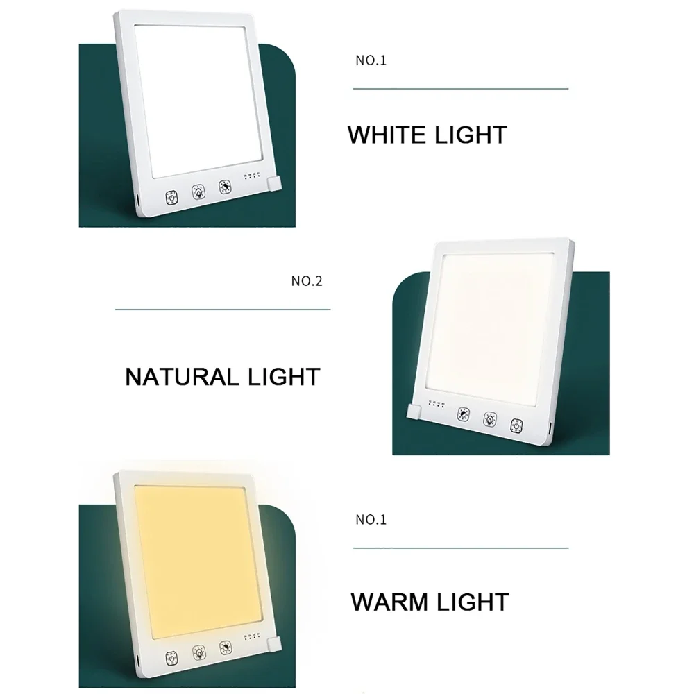 2000-10000lux บำบัดด้วยแสง Bionic-Daylight USB โคมไฟ LED บำบัดควบคุมด้วยการสัมผัสปรับ Relief อารมณ์ไฟกลางคืน