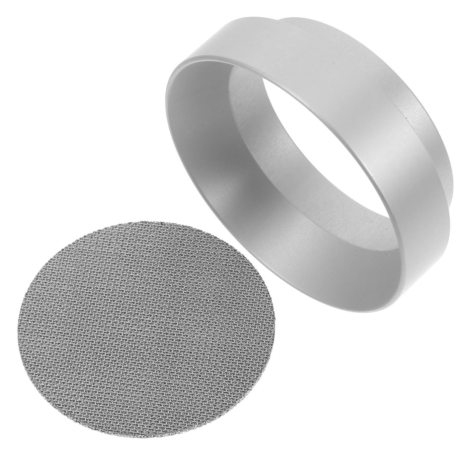 

Coffee Handle Powder Ring Cloth Filter Carrier with Filters Cone Cover Basket Silver Sock Feeder