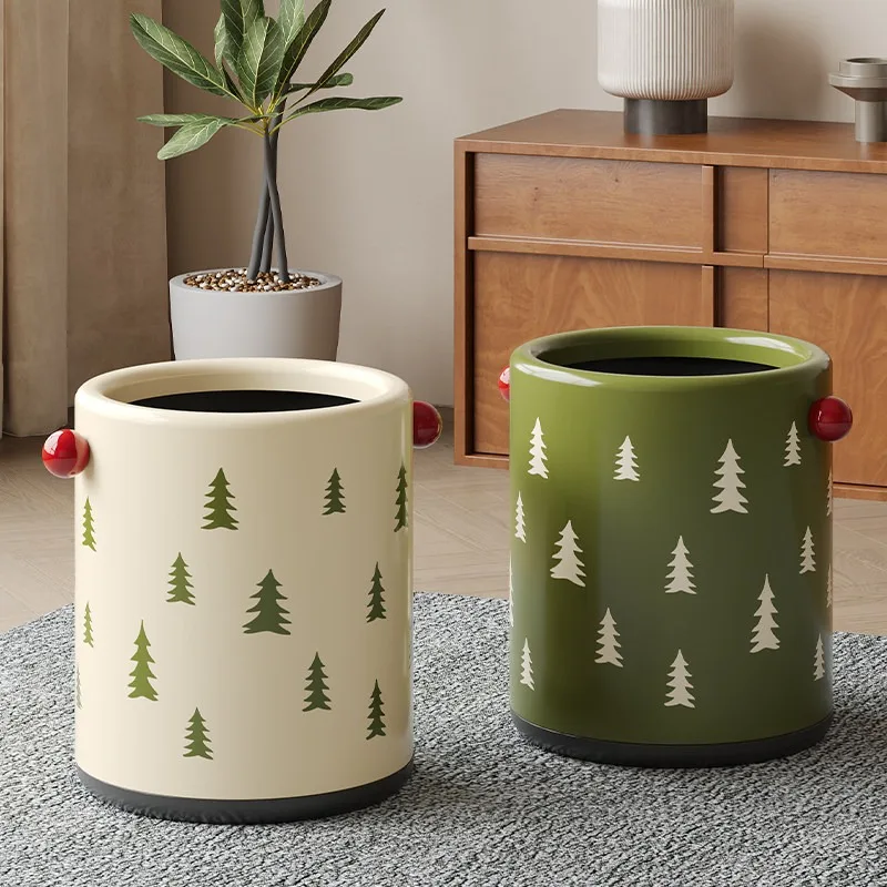 2026 New Trash Can Household Medieval Style Kitchen Room Bathroom Living Room Office Sanitary Bucket Мусорное Ведро На Кухню