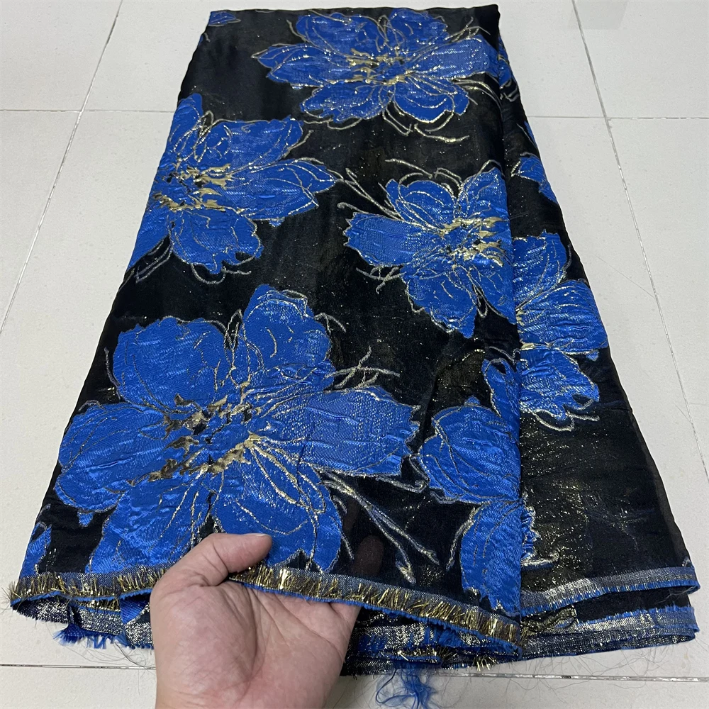 

2025 Высокое качество Африканская нигерийская органза с вышивкой Тюль Кружевная ткань Гипюр Вечернее платье Парчовое жаккардовое платье 5 ярдов YXZ176