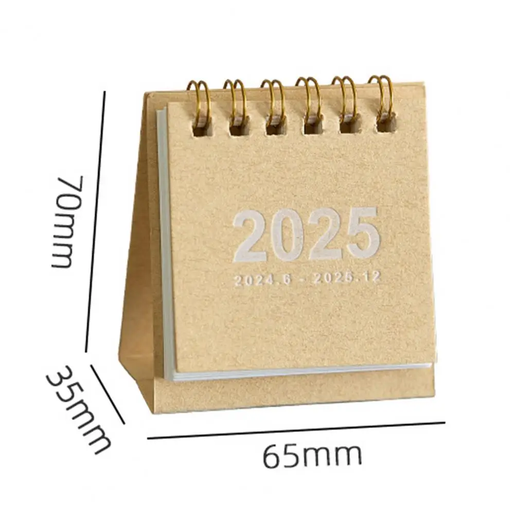 Mini calendário de mesa 2025 2024-2025 mini conjunto de calendário de mesa para escritório casa planejamento espiral calendário de bolso portátil para a escola