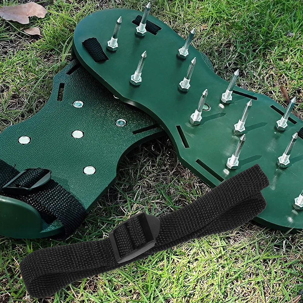 16Pcs Garden Aerator Shoes Straps Heavy-Duty Nylon Lawn Spike Shoes Strap Manual Aerator Grass Scarifier Accessory