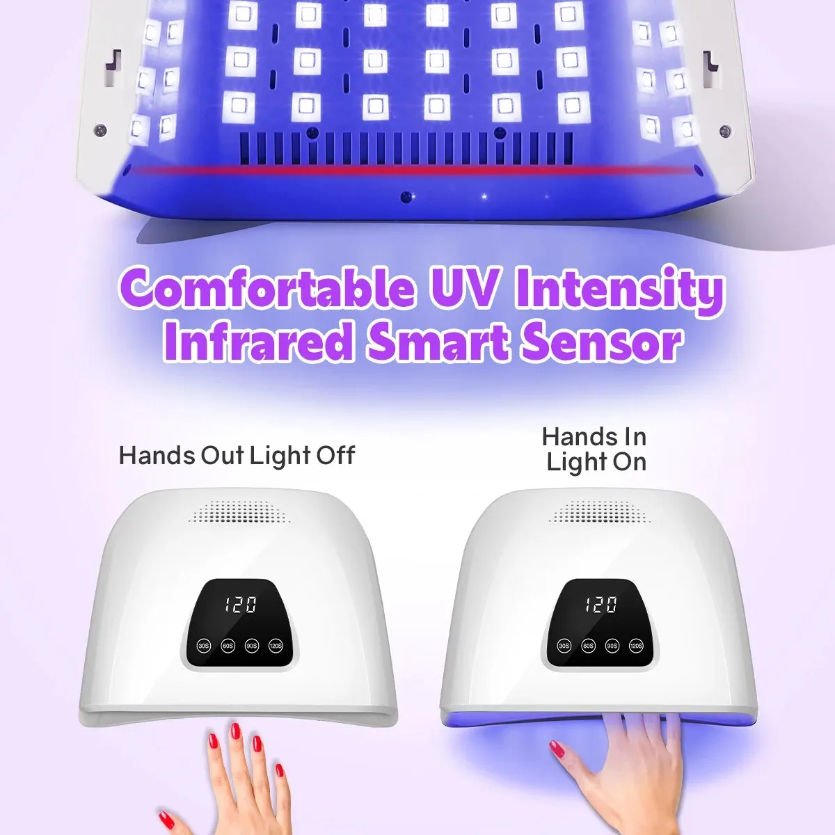 Professional Nail Drying Lamp for Manicure UV LED Nail Lamp For Gel Polish Dryer Machine With Auto Sensor Touch Screens