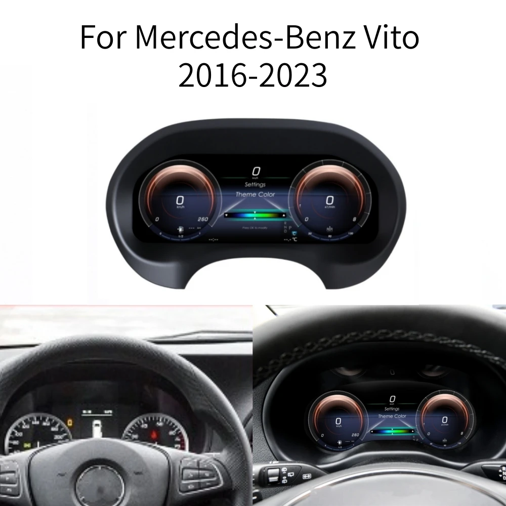 LCD Android Screen For Mercedes-Benz Vito 2016-2023 Speedometer Car Digital Cluster Cockpit Dashboard Instrument Panel Carplay