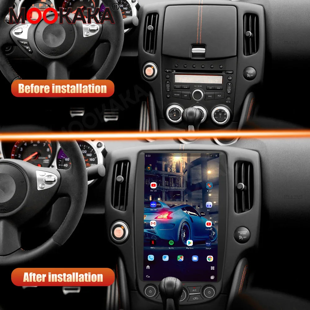 For Nissan 370Z 350Z 2008-2021 For Tesla Style Android 11 Car Radio Multimedia Player Carplay Auto Audio Stereo GPS Navigation