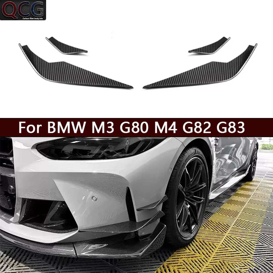 

For BMW M3 G80 M4 G82 G83 VS Style Carbon Fiber Car Front Bumper Wind knife Splitter Spoiler Air Knife Car Accessories body kit