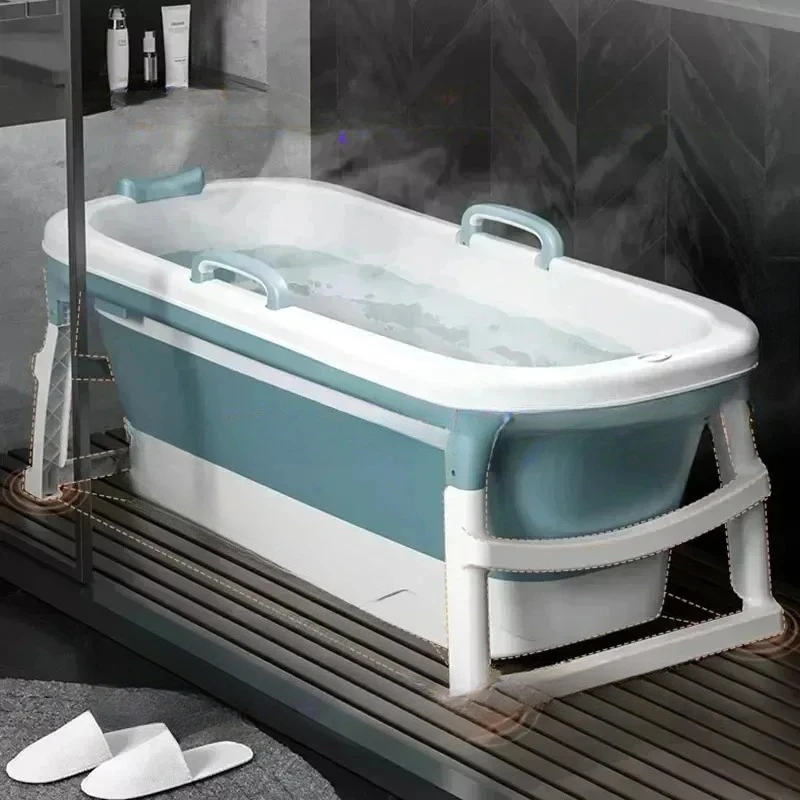 Bucket Foldable Bathtub Adult Plastic Sweat Thickened Large Sitting Household Relax Bath