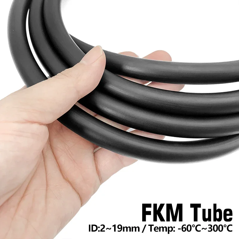 Fluorine Rubber Hose Black High Temperature Resistant Corrosion Resistant Fuel Hose 2mm /3 /4 /5 /6 /8 /10/12/14/16mm Fuel Hose