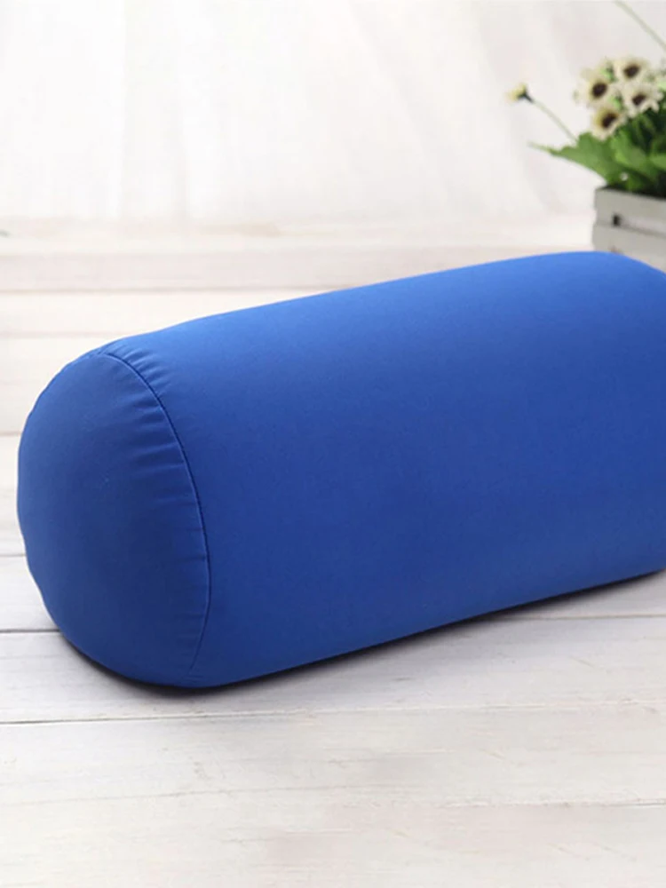 Solid Color Long Round Neck Pillow Washable Cylindrical Maternity Pillow Foam Particle Cushion Bedroom Room Household Textile