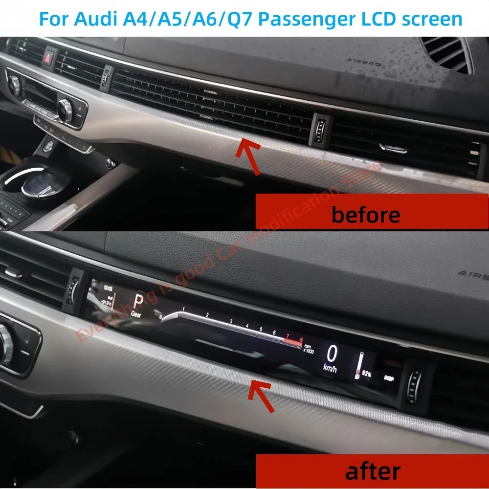 For Audi A4 S4 RS4 A5 S5 RS5 A6 A7 C8 Q7 3rd generation Passenger LCD screen Dashboard Co-pilot LCD Display Instrument Auto Part