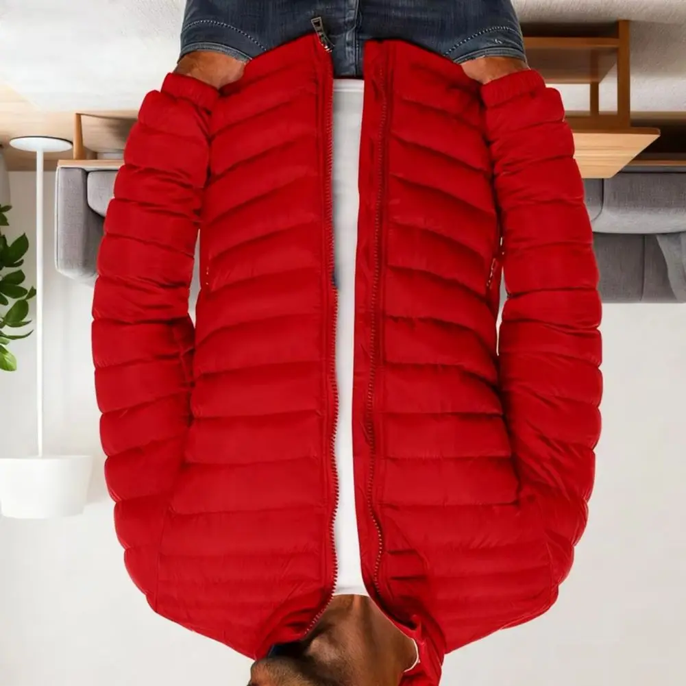 

Мужская куртка 2026: легкая, теплая, утолщенная, с воротником-стойкой, однотонная, пуховик с защитой от морщин