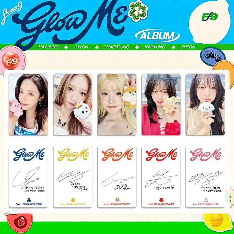 5PCS Korean Idol Fromis_9 New Album "Glow ME" HD Lomo Cards BaekJiHeon LeeNayoung LeeChaeYoung ParkJiWon High Quality Small Card image 5