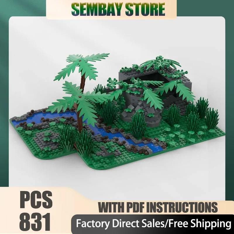 City Street View Moc brique de Construction modulaire Jungle modèle de survie extrême blocs technologiques noël bricolage jouet Construction cadeaux