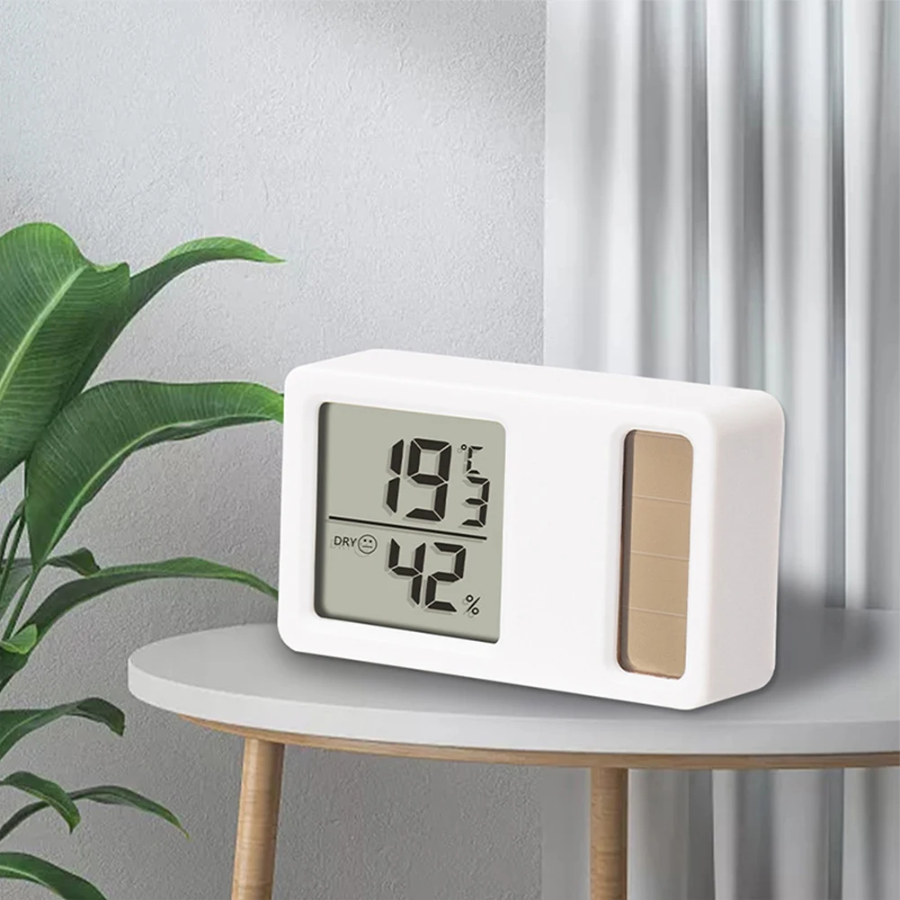 Humidity Temperature Detector Solar-Powered Digital Temperature & Humidity Meter Indoor Bedroom Temperature Detector Versatile