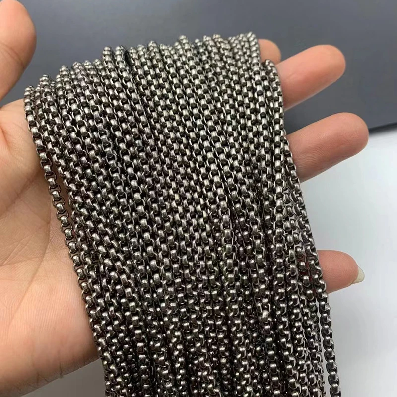 20 Meters Solid Titanium Chain O Shaped Curb Necklace Best Price Wholesale DIY Jewelry Accessories