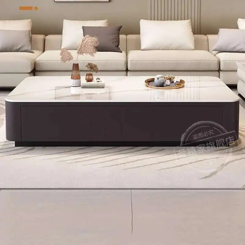 

Italian Unique Coffee Table Minimalist Standing Space Saving Aesthetic Service Side Table Center Couchtisch Salon Furniture
