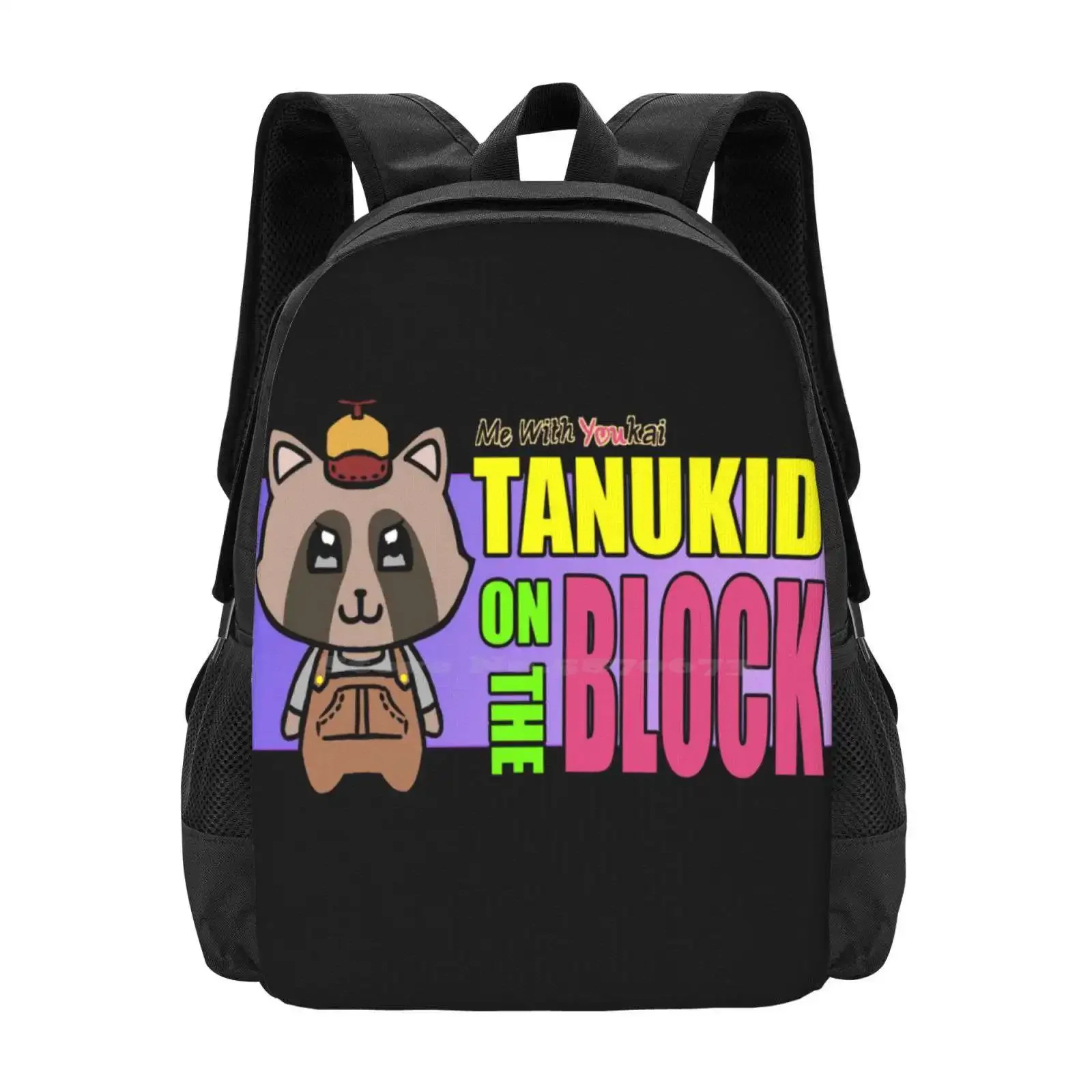 

Tanukid On The Block Hot Sale Schoolbag Backpack Fashion Bags Youkai Kawaii Friends Tanuki