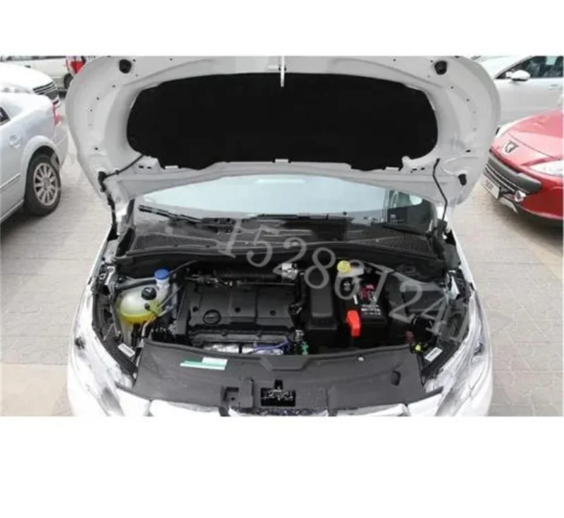 For Peugeot 2008 2008 2009 2010~2016 Car Engine Hood Sound Heat Fire Insulation Cotton Pad Soundproof Mat Cover Foam