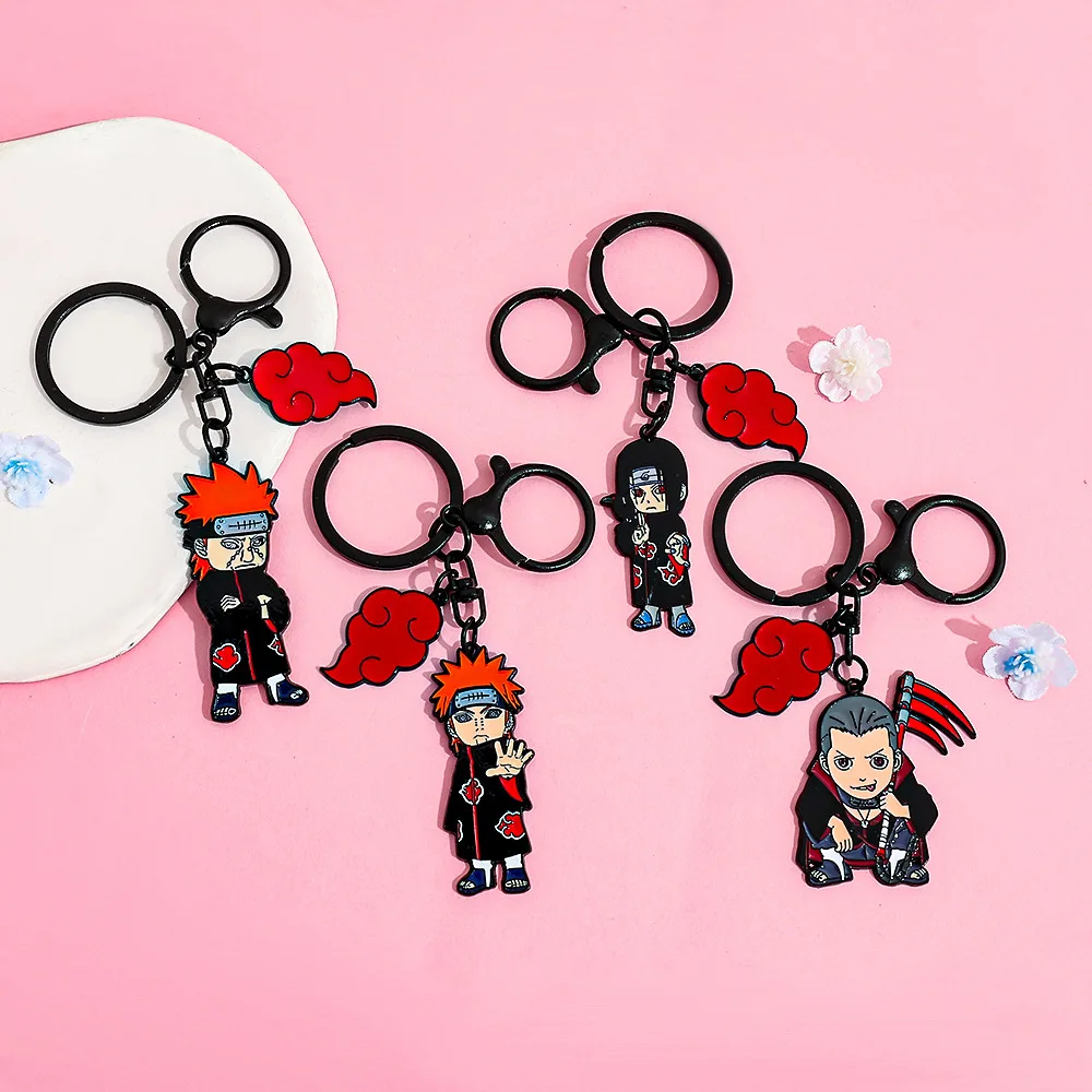 Naruto Anime Akatsuki Uchiha Itachi Friends Gift Girl Pendant Accessories Cute Creative Fashion Key Ring Bag Charms Keychain view 5