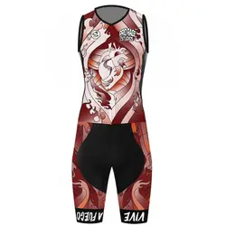 Pro Race Trisuit Men's Summer Sleevless Triathlon One-Piece Clothing Swimming Cycling Running Skinsuit RightTrack Apparel