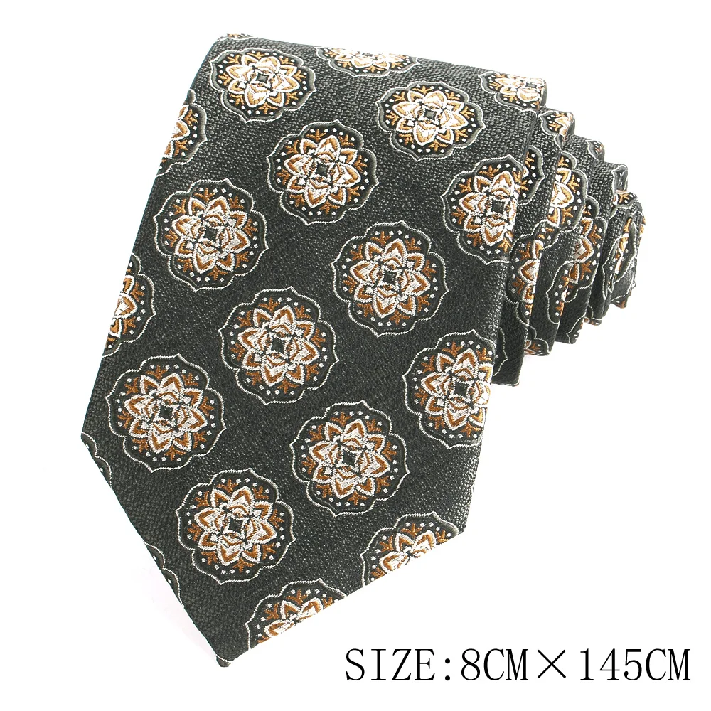 Floral Ties For Men Women Classic Wine Color Neck Tie For Party Business Casual Suit Neckties Wedding Neck Tie For Groom Gifts