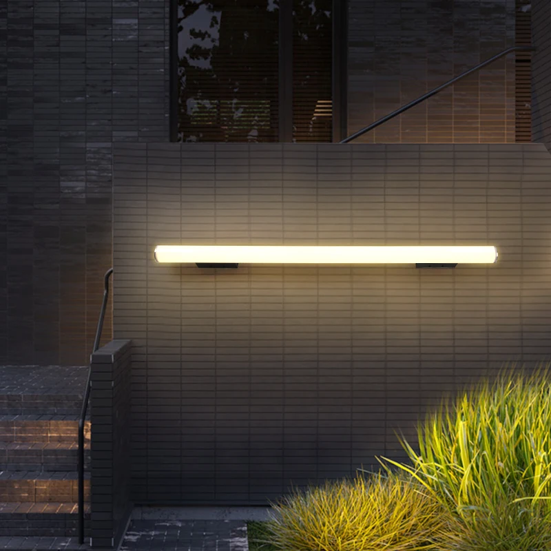 Outdoor garden waterproof long wall lamp LED light source modern Nordic style/mirror front living room TV background IP65