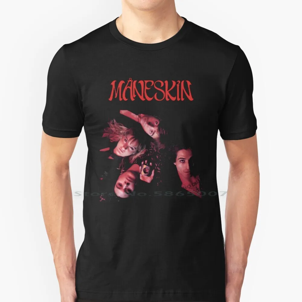 Maneskin T Shirt 100% Cotton Maneskin Band Italy Group Music Italian Zitti E Buoni Damiano David Singer Esc2021 De Angelis