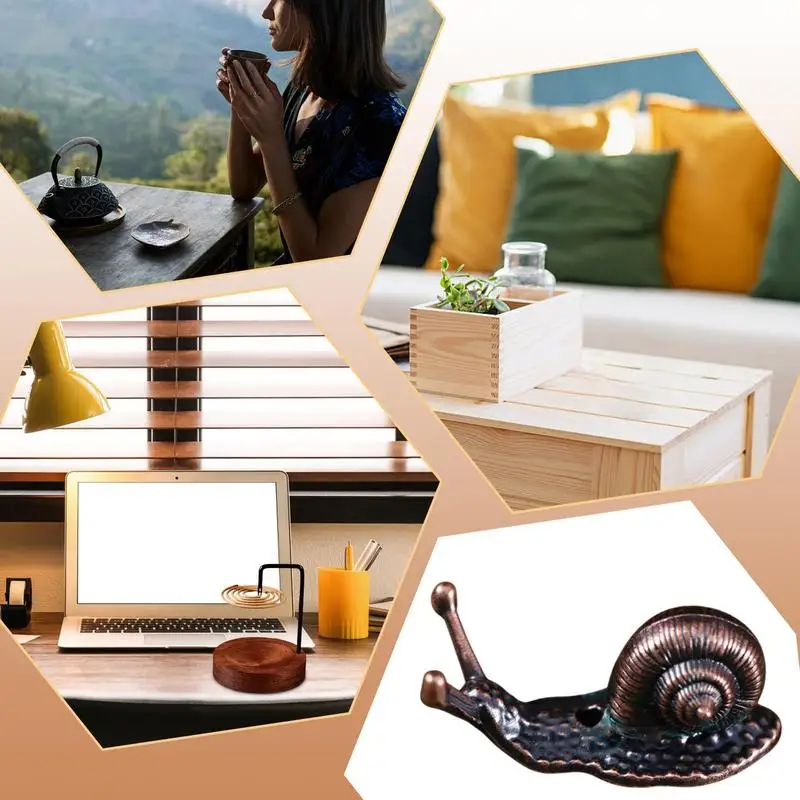 الرماد الصغير الماسك القرع الحلزون لوتس حامل حامل البخور الإبداعي مصنوعة من النحاس أدوات البوذية اليابانية المنزلية الحلي