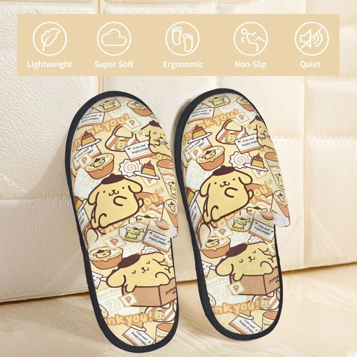 Sanrio Character Indoor Slippers with Memory Foam Slipper Gift for Women Men House Shoes with Anti-Skid Sole