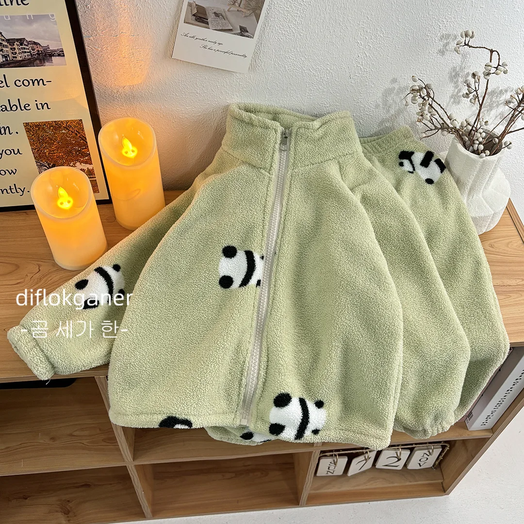 2026 Baby-Mädchen-Kleidung Neues Plüsch-Set aus Fleece mit Cartoon-Motiv, Lässige Heimkleidung, Kinder-Oberteile und Unterteile – Detail 7