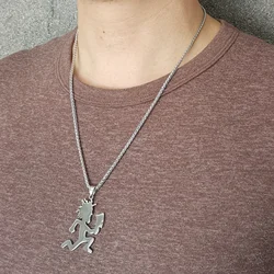 Choose Chains 24inch Polished Large 2 ''Jugallo Hatchetman necklace Stainless Steel ICP Charms Pendant