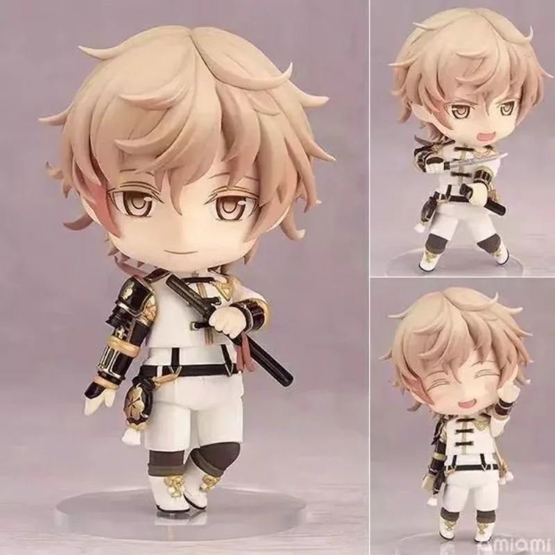 

10CM Anime Touken Ranbu Q version Nendoroid Monoyoshi Sadamune face-changing doll figure For Children's Gifts