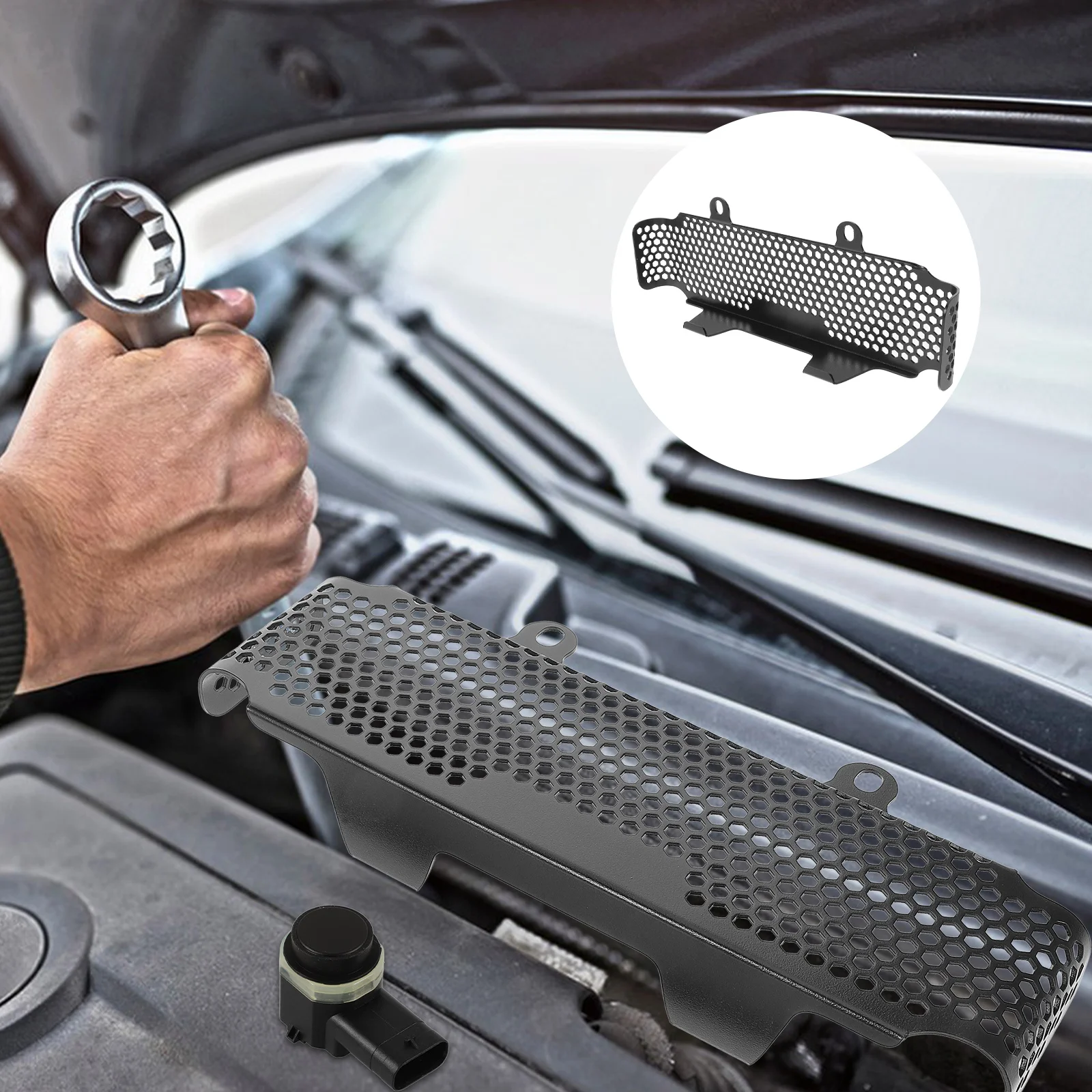 

Radiator Guard Grille Durable Aluminum Alloy Easy Installation Protect Motorbike Radiator Protector Mesh Cover