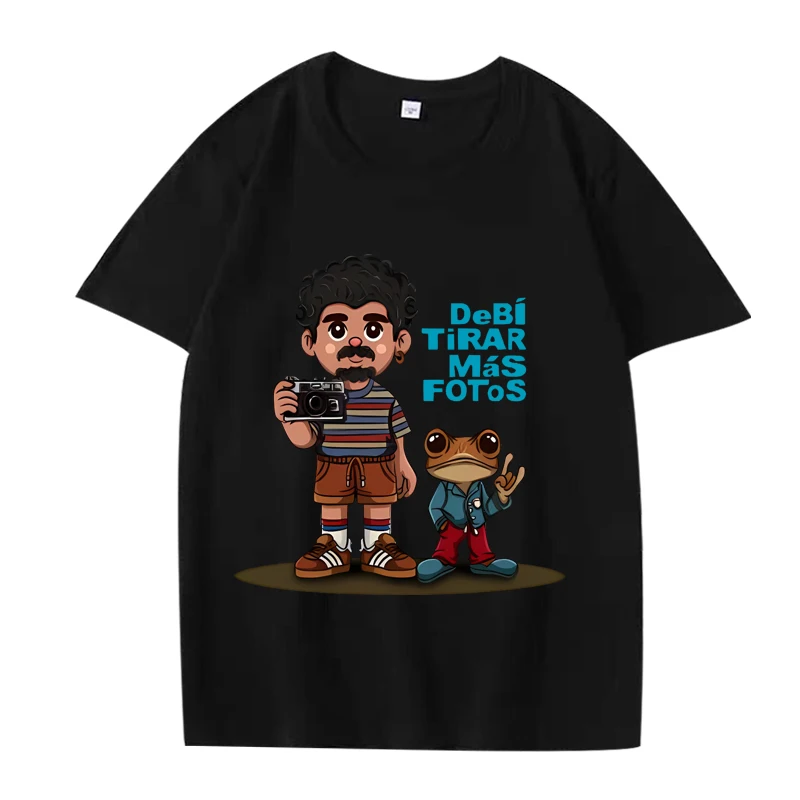 

Bad Bunny Dtmf Cartoon T-shirt 2025 New Men's Women's Oversized Cotton Hot Selling Short Sleeved Summer Printed Plus Size Top